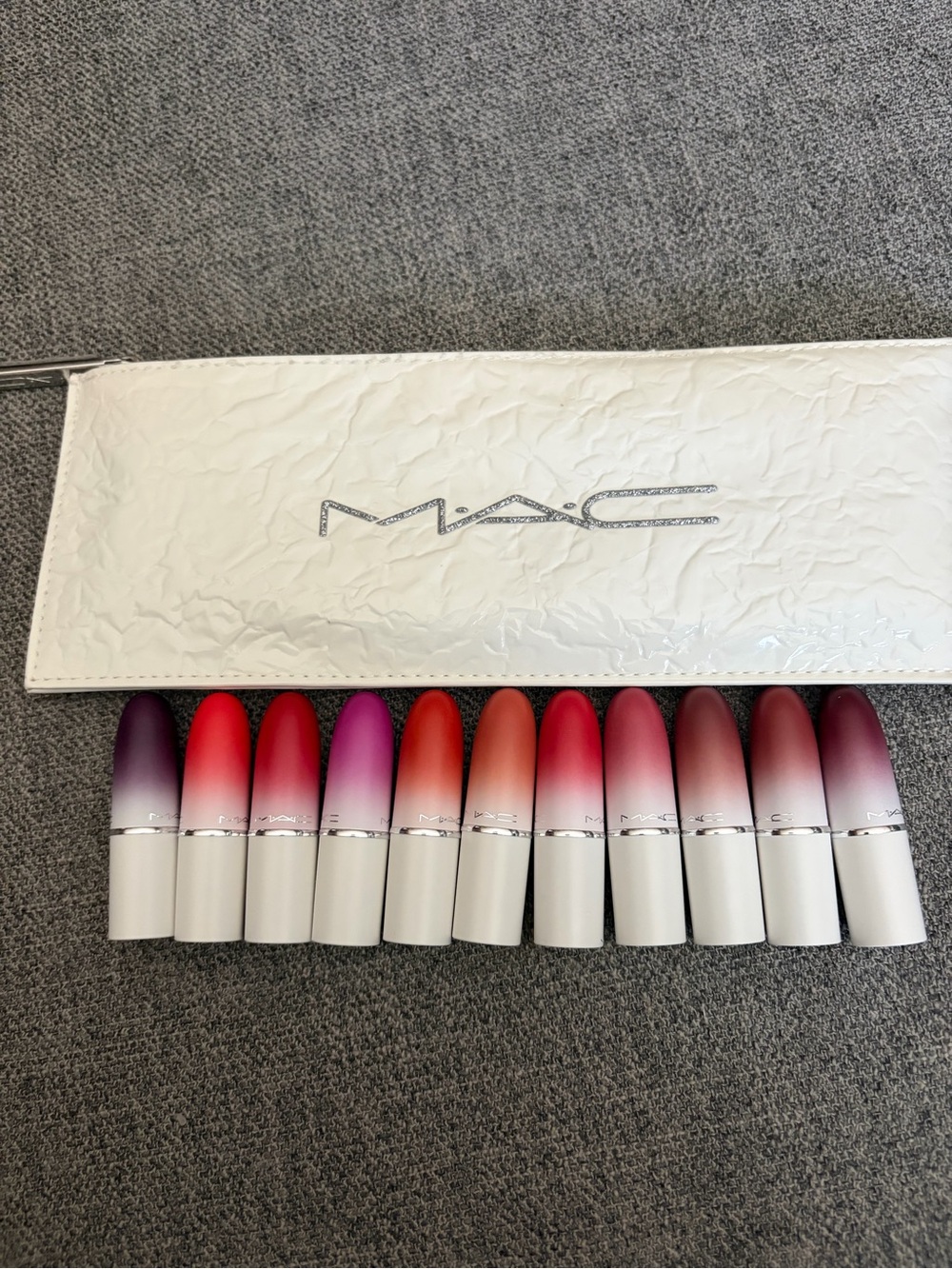 MAC Cosmetics, Powder Kiss, Mini Lipsticks (11), with pouch